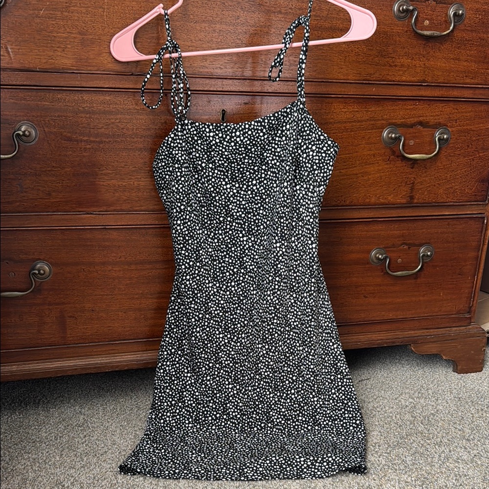 Princess Polly Black and White Spaghetti Strap Dress